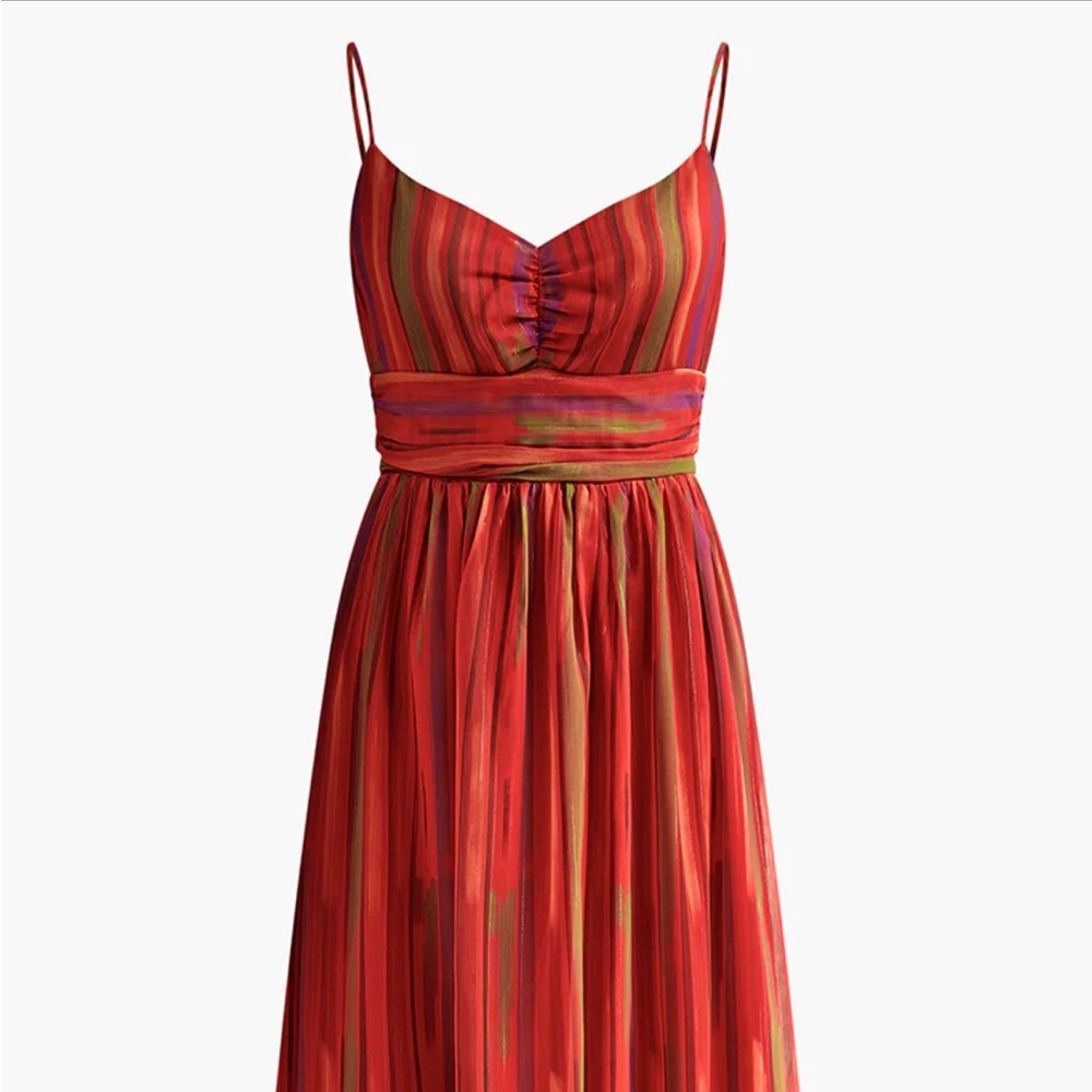 NWT Print Backless Cami Midi Dress
